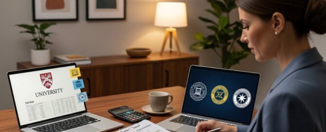 Comparing online degree programs by cost and reputation
